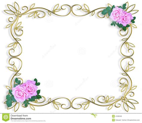You have come to the right place! Gold Wedding Invitation Border Templates