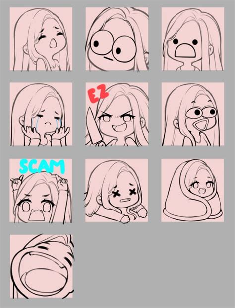 Pin By Miette On Twitch Emotes Cute Cartoon Drawings Anime Faces