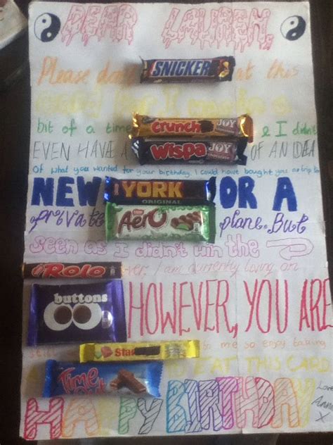 Our master chocolatiers have crafted a delectable selection of chocolates using the finest ingredients, ensuring there is something special for everyone. UK chocolate bar card, really good cheap DIY present ...