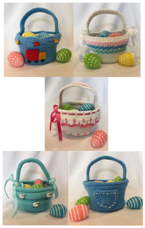 Easter Basket Parade 5 Different Styles — Frugal Knitting Haus