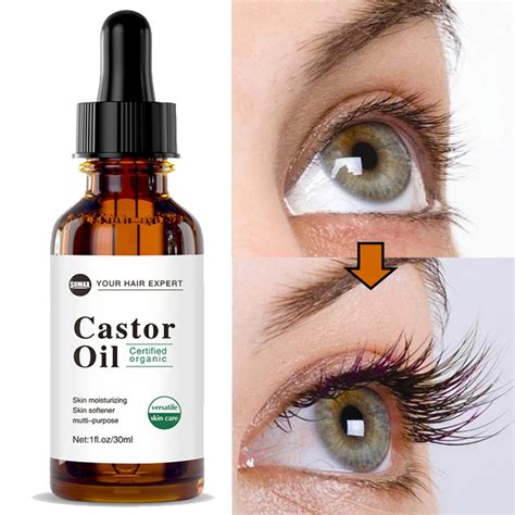 Eyelash Growth Serum Castor Oil Essence Eyelashes Eyebrows Enhancer