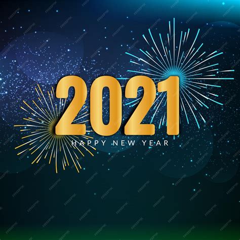 Free Vector Happy New Year 2021 Fireworks Celebration Background