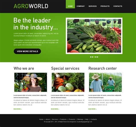 Their best features are seo optimization. agro-website-template-design-psd-005 | preview.