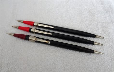 Vintage Autopoint Mechanical Pencils Maroon Dual Red And Black Etsy