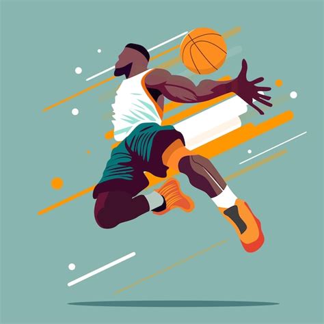 Premium Vector Basketball Player Flat Illustration Vector