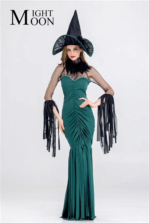 Moonight Witch Costume For Adult Women Halloween Carnival Uniform High Quality Fancy Dress