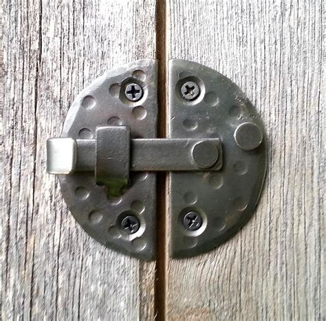 Wrought Iron 29 Round Cabinet Door Latch Hand Forged Etsy Door
