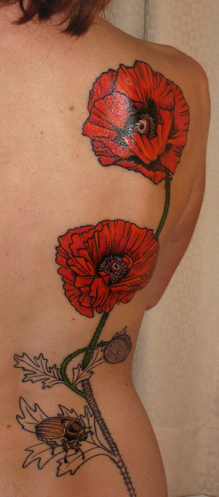 This single black and white triangle poppy. Poppy Tattoo ~ About Lady