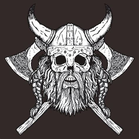 Bearded Viking Skull Warrior Tattoos Viking Tattoos Norse Tattoo
