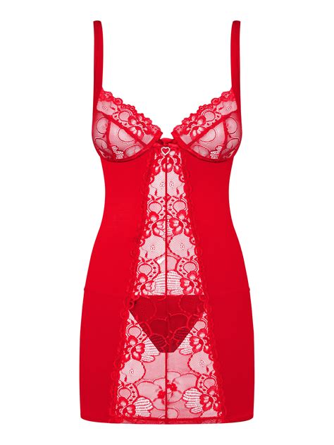 women s sexy red lace chemise and thong obsessive heartina buy at best prices with international