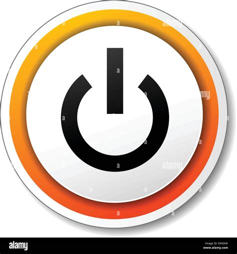 Vector Illustration Of Orange And Black Icon For Power Stock Vector