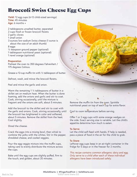 50 Breakfast Menus For Babies And Toddlers Solid Starts