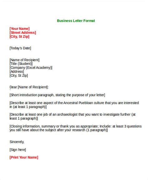 Formal Letter Templates 65 Free Wordpdf Document Download