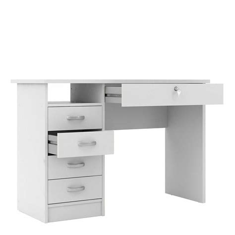 Is the perfect addition to your home office. Modern Small Lockable White Home Office Study Desk 5 ...
