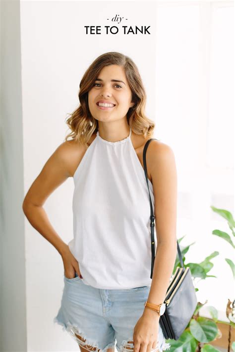 Freshen up your closet for less. Quick DIY: Turn a tee Into Halter Tank | A Pair & A Spare