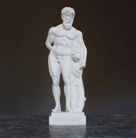 Hercules Statue Greek Mythology Art Nude Male Statue Full Etsy