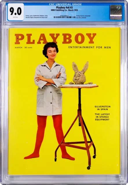 Vintage Playboy Magazine March Very High Grade Cgc White