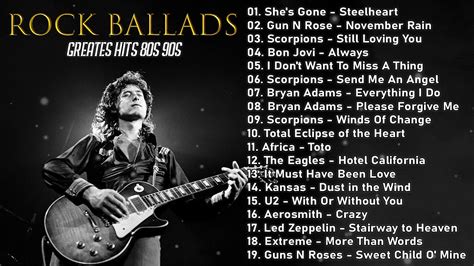 From whitesnake to metallica to queen, hard rock bands loved to slow it down from time to time. Best Slow Rock Ballads 70's 80's 90's - Greatest Soft Rock ...