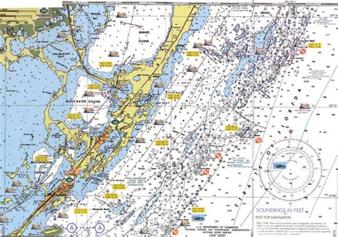 Florida Keys Dive Charts Water Depth Map Florida Printable Maps Wells