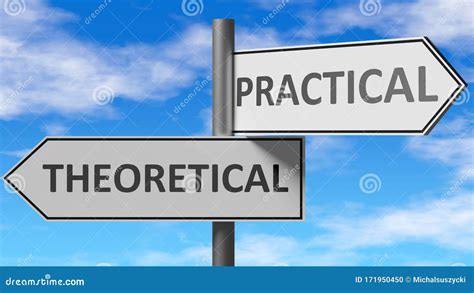 Theoretical And Practical As A Choice Pictured As Words Theoretical