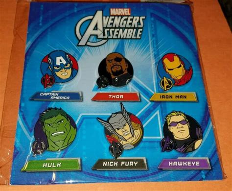 Disney Trading Pins Marvel Avengers Assemble Booster Complete Set Of 6