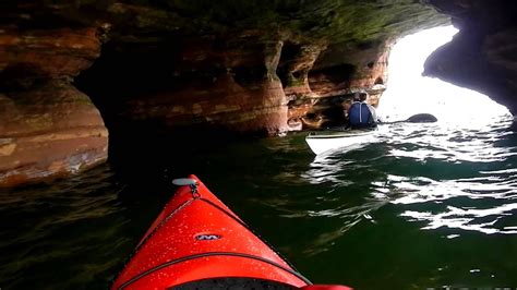 Kayaking The Sea Caves Of The Apostle Islands Youtube
