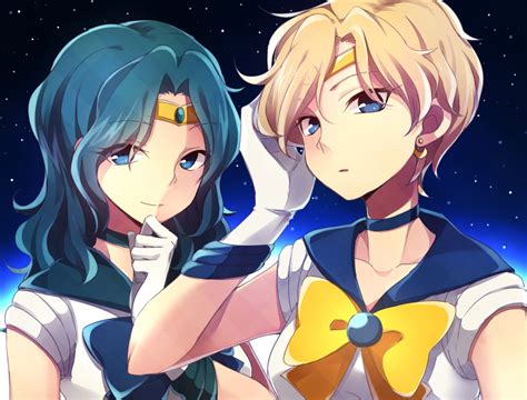 Ten Ou Haruka Kaiou Michiru Sailor Uranus And Sailor Neptune Bishoujo Senshi Sailor Moon