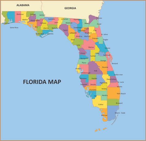 Printable Map Of Florida Cities