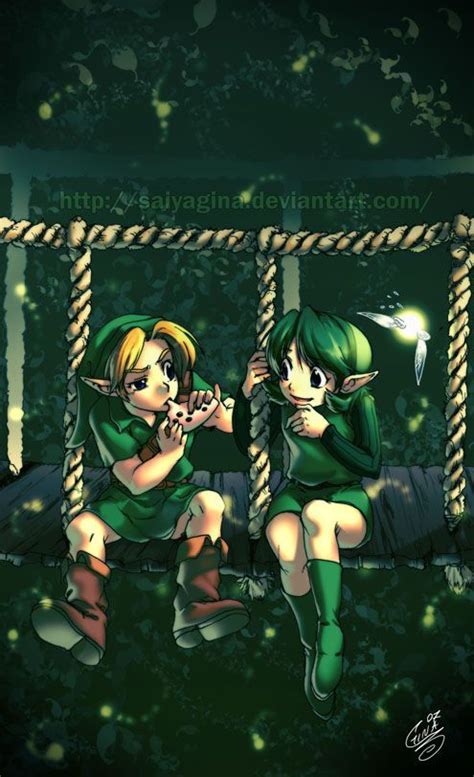 The Legend Of Zelda Ocarina Of Time Link And Saria Friendship By