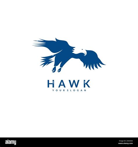 Silhouette Eagle Hawk Falcon Logo Bird Eagle Falcon Hawk Vector