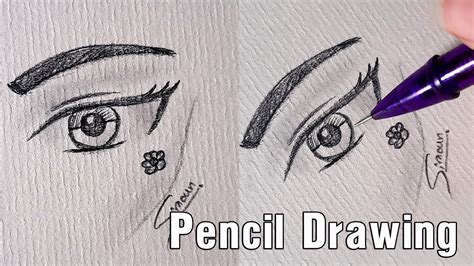 How To Draw Anime Eye Girl Pencil Drawing Sinoun Drawing Youtube