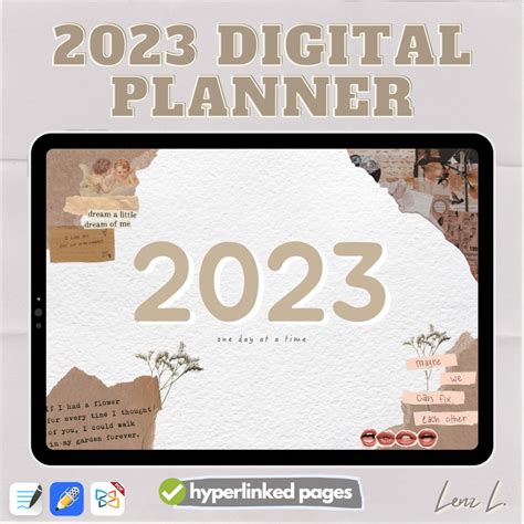 2023 Digital Monthly Planner Simple Digital Journaling