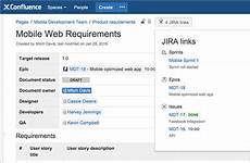 jira confluence atlassian integration documentation requirements software traceability across plans complete work