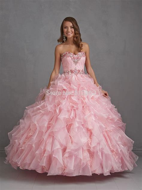 Buy Strapless Sweetheart Organza Ball Gown Long Light