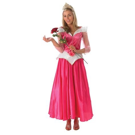 Ladies Official Disney Sleeping Beauty Princess Aurora Costume Fancy Dress Vip