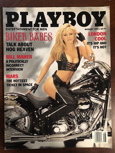 Playboy August Nikki Ziering Biker Babes Bill Maher Kalin Olson