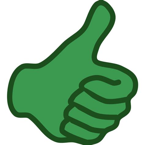 Vector Image Of Green Thumbs Up Hand Free Svg