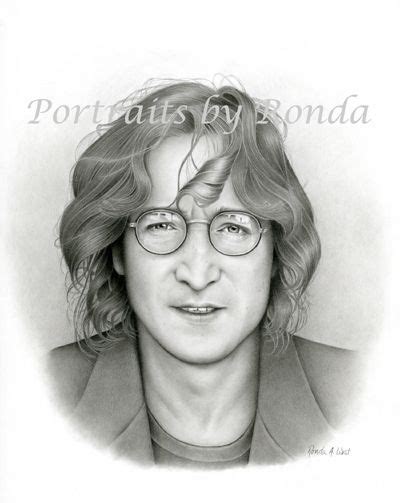 Stars Portraits Portrait Of John Lennon By Rondawest John Lennon