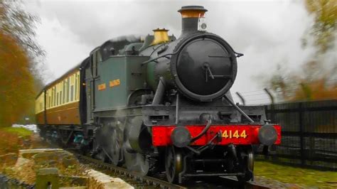 Gwr 4144 Steam Train At Didcot Railway Centre In The Rain Saturday