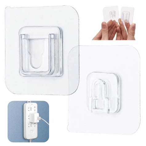 5Pairs 10 Pairs Sided Adhesive Wall Hooks Hanger Transparent Suction