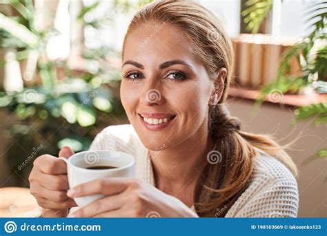 Morning Coffee Always Makes Me Feel Happy Stock Image Image Of
