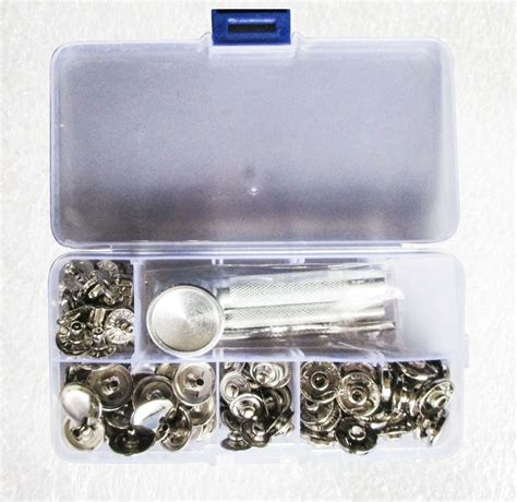 15mm Snap Fasteners With Hand Setter And Hole Punch In Case Jasz It