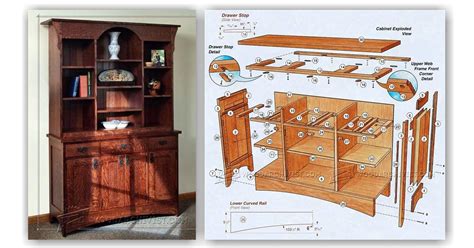 Arts And Crafts Hutch Plans Woodarchivist