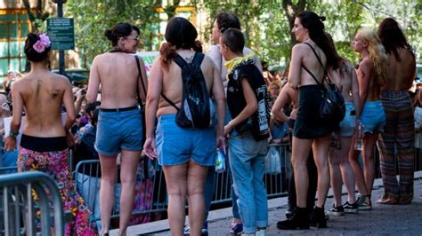 Women Bare Breasts For Equality In New York City Newsday