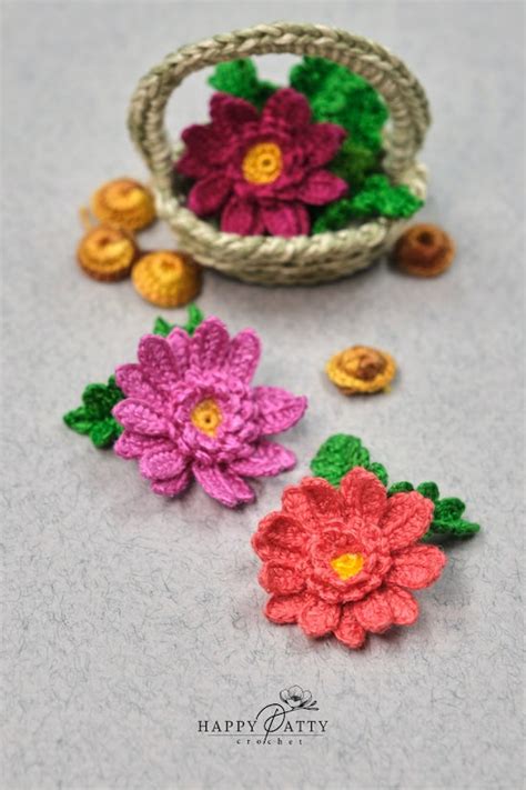 Crochet Mini Gerebra Applique Pattern By Happy Patty Crochet
