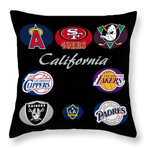 California Professional Sport Teams Collage Throw Pillow For Sale By