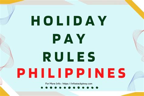 Holiday Pay Rule In The Philippines Info Stack Pinoy