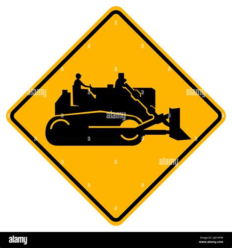 Construction Machinery Traffic Road Symbol Sign Isolate On White