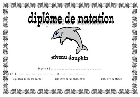 Diplome Natation