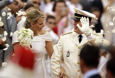 Prince Albert Ii And And Princess Charlene Of Monaco Religious Wedding